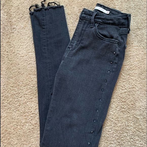 black jeans with diamonds